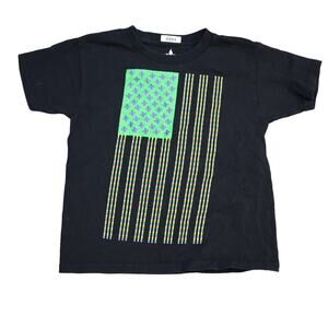 Greenesource Shirt Youth Small 6/7 Black Casual New Orleans Flag Fleur De Lis t